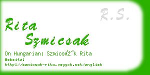rita szmicsak business card